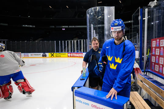 Linus Johansson of Sweden at a practice session
