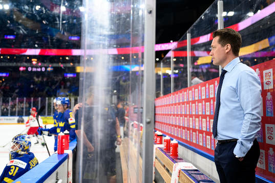 Head coach Sam Hallam of Sweden