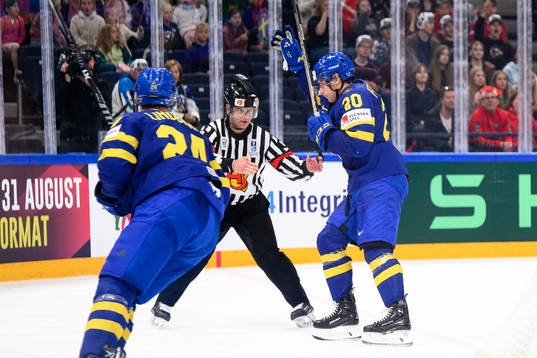 André Petersson of Sweden celebrates