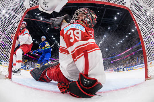 Goaltender George Sørensen of Denmark