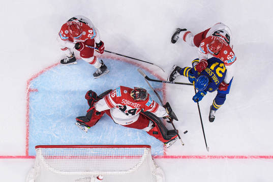Nikolaj Ehlers, goaltender George Sørensen and Patrick