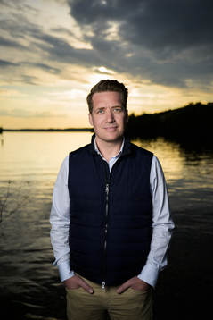Sam Hallam, head coach of team Sweden, poses for a portrait