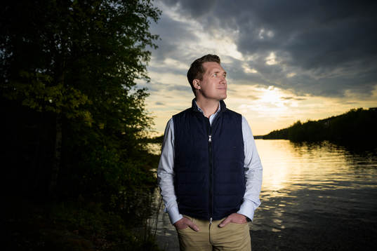 Sam Hallam, head coach of team Sweden, poses for a portrait