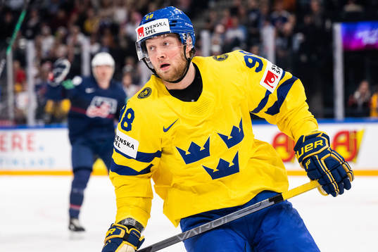Alexander Nylander of Sweden looks dejected