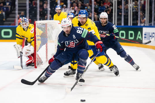 Conor Garland of USA and Henrik Tömmernes of Sweden