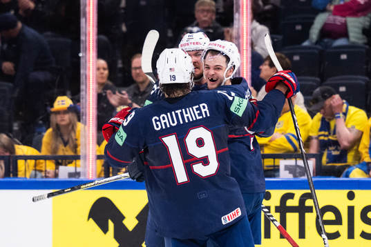Dylan Samberg, Cutter Gauthier and Carter Mazur  of USA