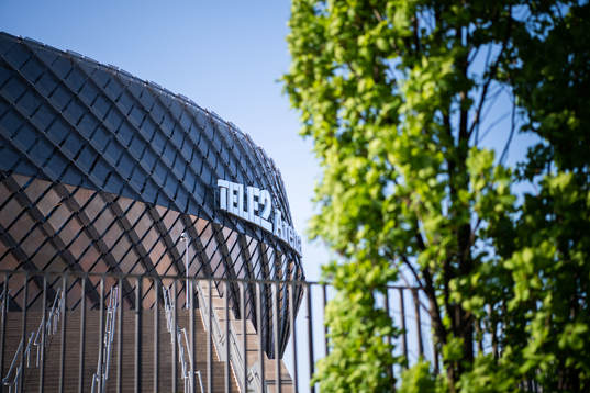 Exteriör vy av Tele2 Arena