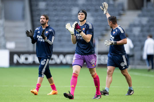 Djurgårdens målvakt Tommi Vaiho och målvakt Jacob Widell