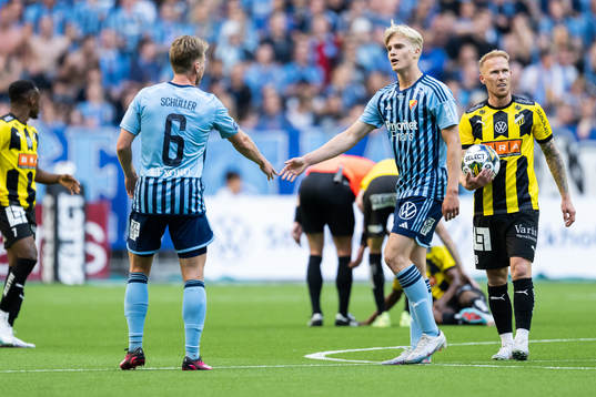 Djurgårdens Rasmus Schuller och Lucas Bergvall