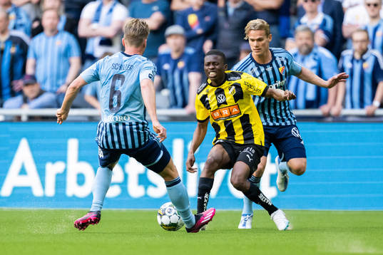 Djurgårdens Rasmus Schuller och Hampus Finndell samt