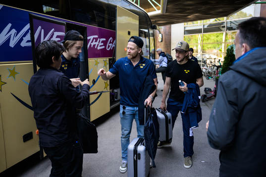 Leo Carlsson, Anton Lindholm and Jonathan Pudas of Sweden