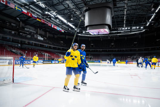 Marcus Sörensen and Linus Johansson of Sweden at a