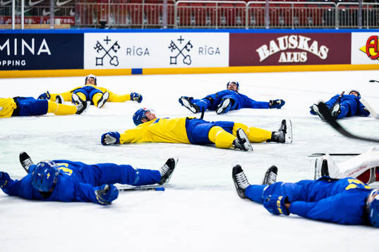 Christian Folin of Sweden at a practice session
