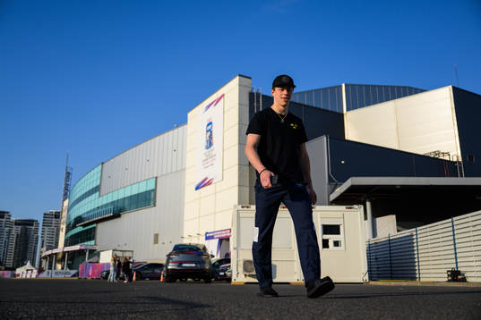 Lucas Raymond of Sweden leaves Arena Riga