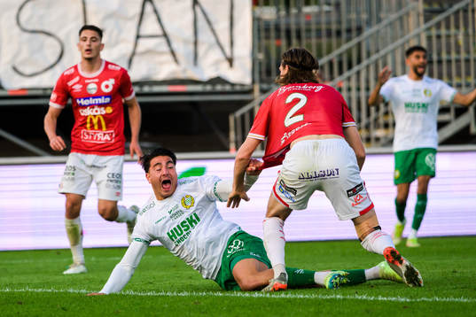 Hammarbys Jusef Erabi och Degerfors Gustav Granath