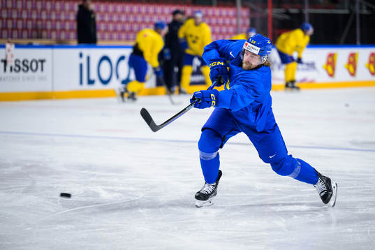 Anton Lindholm of Sweden at a practice session