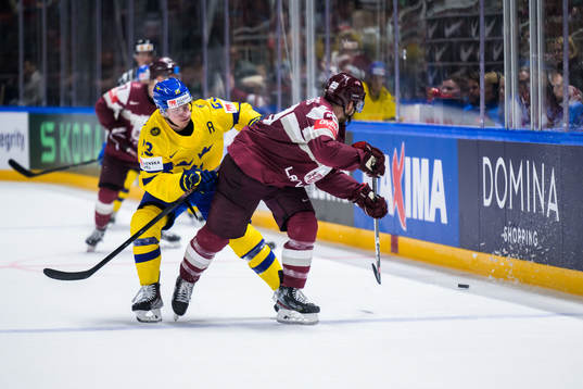 Lucas Raymond of Sweden and Ralfs Freibergs of Latvia