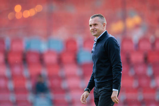 Östers tränare Srdjan Tufegdzic före fotbollsmatchen i