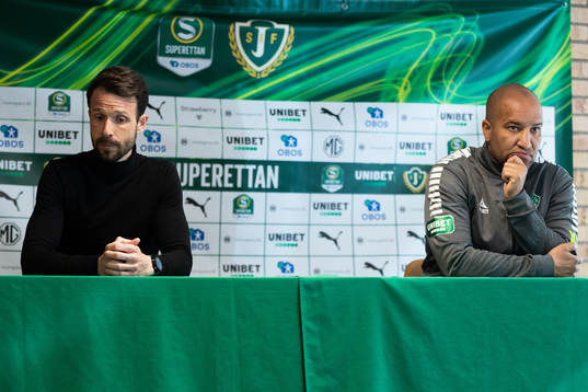Jönköpings Södras tränare Andres Garcia och Brages