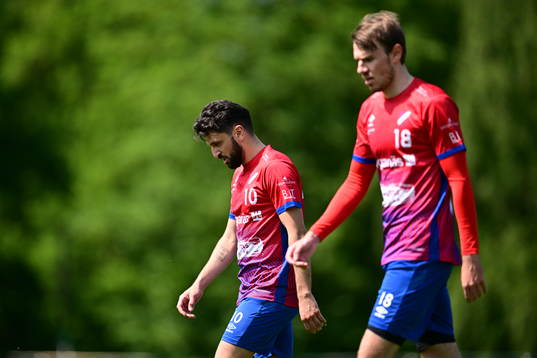 Höganäs' Radwan Shaker och Mattias Andersson deppar