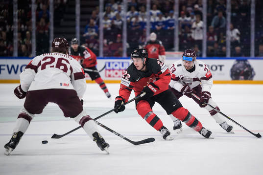 Uvis Janis Balinskis and Deniss Smirnovs of Latvia are