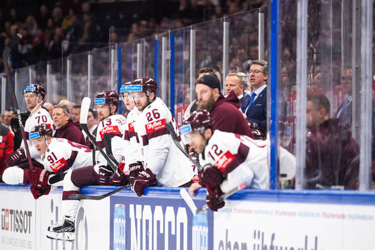 Head coach Harijs Vitolins of Latvia