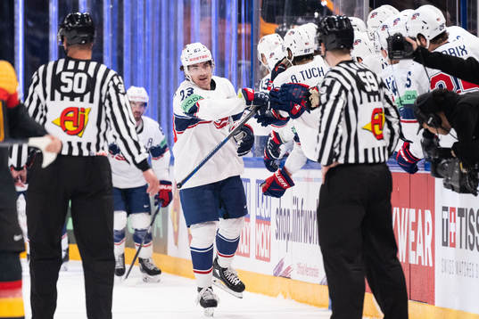 Michael Eyssimont of USA celebrates