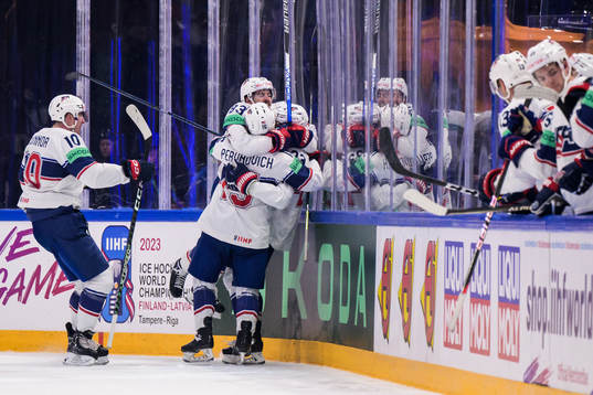 Drew O'Connor, Conor Garland, Scott Perunovich and Michael