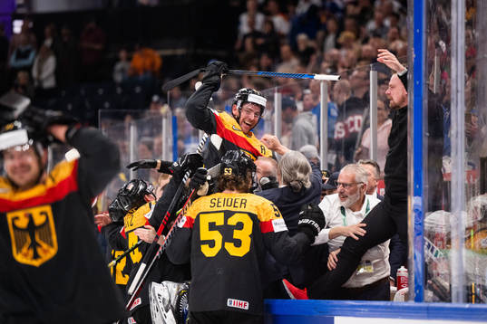 Marcel Noebels of Germany celebrates