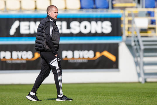 Falkenbergs tränare Christoffer Andersson