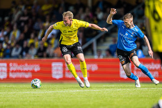 Mjällbys Herman Johansson och Halmstads Viktor Granath