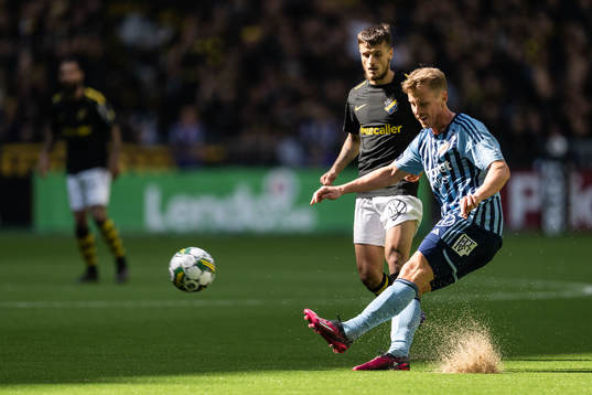 AIKs Vincent Thill och Djurgårdens Rasmus Schuller