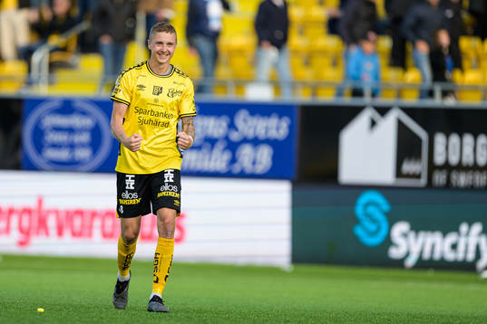 Elfsborgs Sebastian Holmen jublar