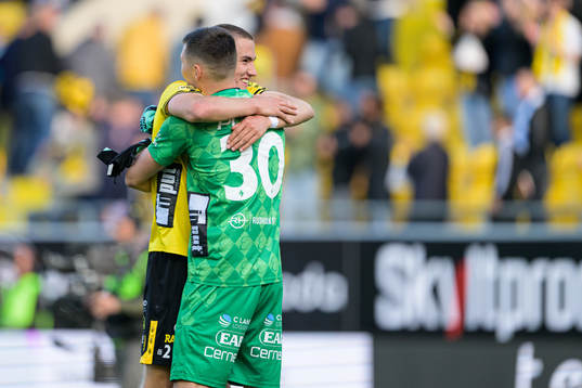 Elfsborgs Gustaf Lagerbielke och målvakt Hakon