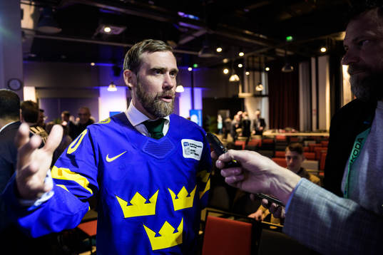 Former ice hockey player Henrik Zetterberg of Sweden talks