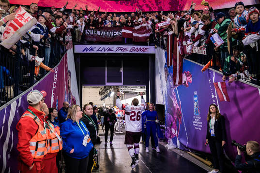 Uvis Janis Balinskis of Latvia celebrates