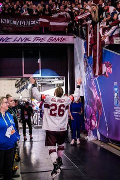 Uvis Janis Balinskis of Latvia celebrates