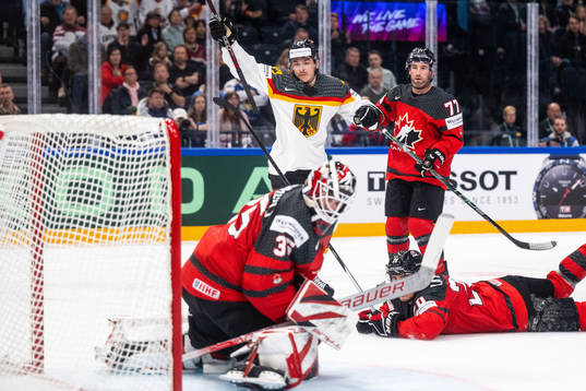 Daniel Fischbuch of Germany celebrates scoring 1-2