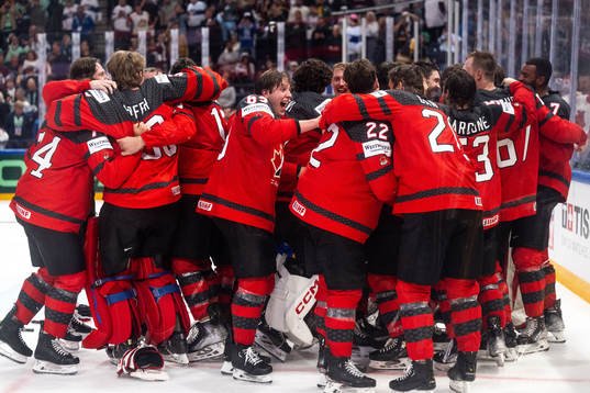 Players of Canada celebrate