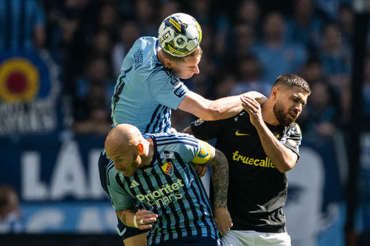 Djurgårdens Magnus Eriksson och Jesper Löfgren och AIKs