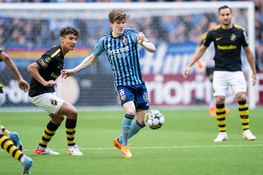 AIKs Robin Tihi och Djurgårdens Oliver Berg
