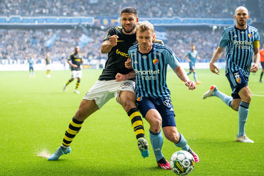 AIKs Omar Faraj och Djurgårdens Rasmus Schuller