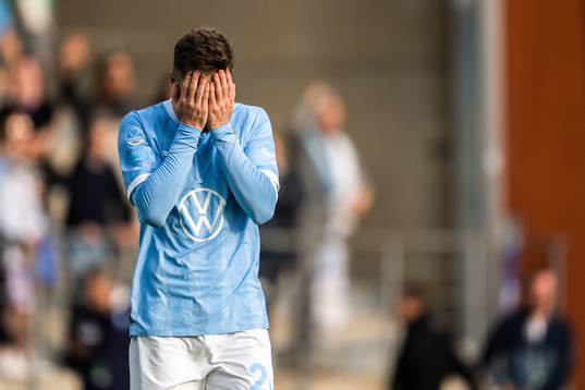 Malmö FFs Lasse Nielsen deppar