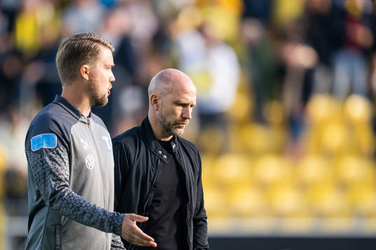 Malmö FFs tränare Henrik Rydström deppar