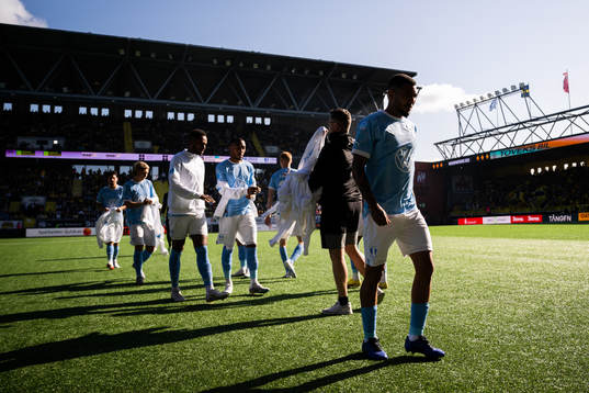 Malmö FFs Isaac Kiese Thelin, Derek Cornelius och Sergio