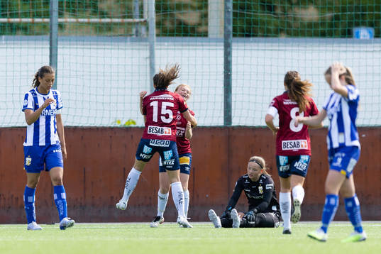 Örgrytes Mathilda Sjöström jublar ihop med Johanna