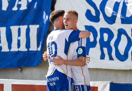 IFK Norrköpings Victor Stange Lind jublar