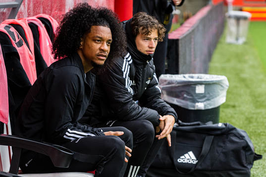 Jayden Nelson and Leo Erik Jean Cornic of Rosenborg