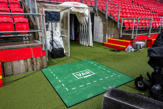 The VAR screen at Brann Stadion