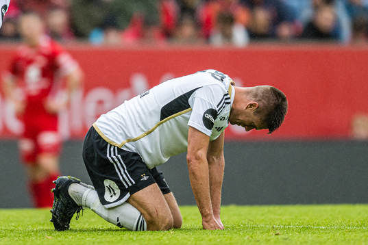 Markus Henriksen of Rosenborg looks dejected